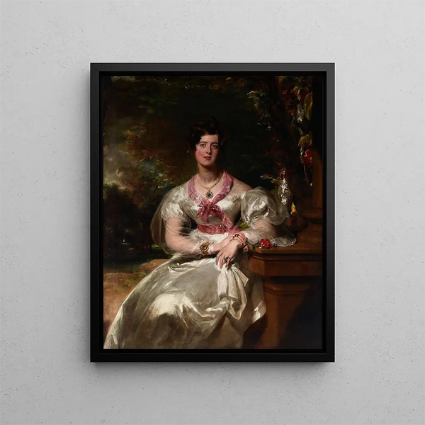 Portrait of the Honorable Mrs. Seymour Bathurst - Sir Thomas Lawrence — framed artwork on a wall