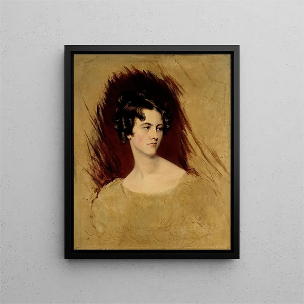 Portrait présumé de la princesse Clémentine de Metternich - Sir Thomas Lawrence — framed artwork on a wall