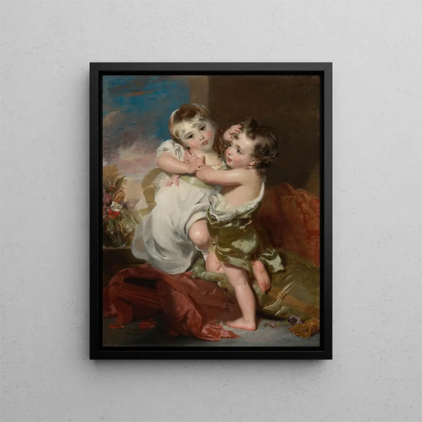 The Kiss Offered - Sir Thomas Lawrence — framed artwork on a wall