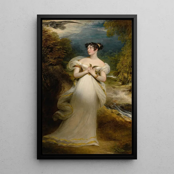 Portrait of Miss Mary Payne - Sir William Beechey — framed artwork on a wall