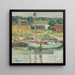 Sloop à huîtres Cos Cob - Childe Hassam — framed artwork on a wall