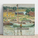 Reproduction of the painting of Sloop à huîtres, Cos Cob - Childe Hassam
