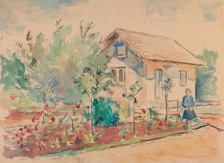 House with Flower Garden - Sofija Paraszczuk — artwork view