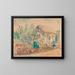 House with Flower Garden - Sofija Paraszczuk — framed artwork on a wall