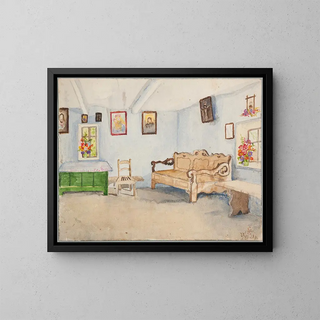 Interior painting of the room - Sofija Paraszczuk — framed artwork on a wall