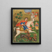 Dans Georges killing the dragon - Sofija Paraszczuk — framed artwork on a wall