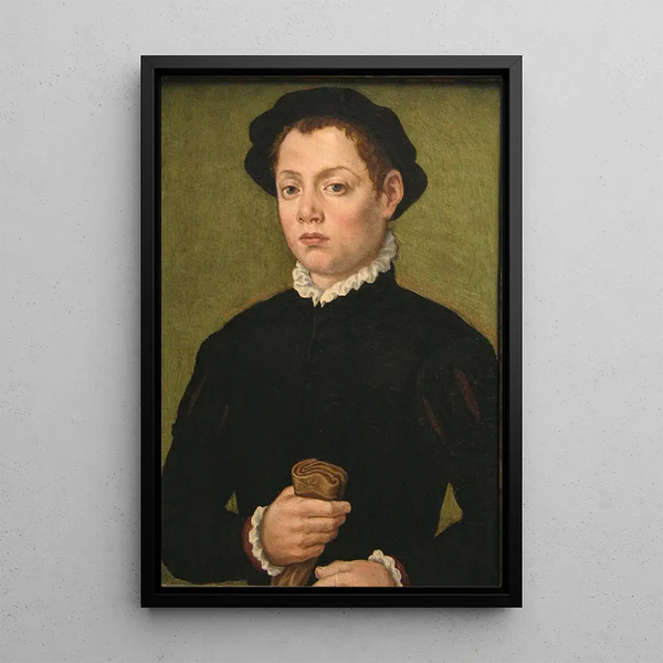 Young man - Sofonisba Anguissola — framed artwork on a wall