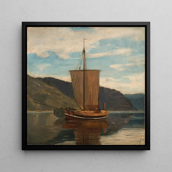 Sognejakt - Amaldus Nielsen — framed artwork on a wall