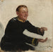 Russian soldier painting at the theater - Mikołaj K Pimonienko — artwork view