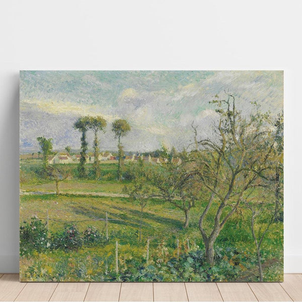 Reproduction of the painting Sunset Landscape Painting at Valhermeil, Auvers-sur-Oise - Camille Pissarro