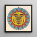 Sun with a spiny halo lantern design - Anonymous — framed artwork on a wall