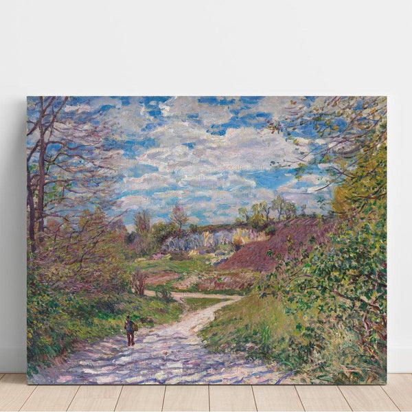 Reproduction of the painting Winter Sun Painting at Veneux-Nadon - Alfred Sisley