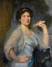 Portrait painting of Gertrude Salaman, the artist's niece - Solomon Joseph Solomon — artwork view