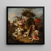 Sumptuous floral and fruit still life in a vast landscape - Francesco Lavagna — wall display of the artwork