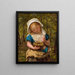Portrait of a Young Girl - Sophie Anderson — framed artwork on a wall