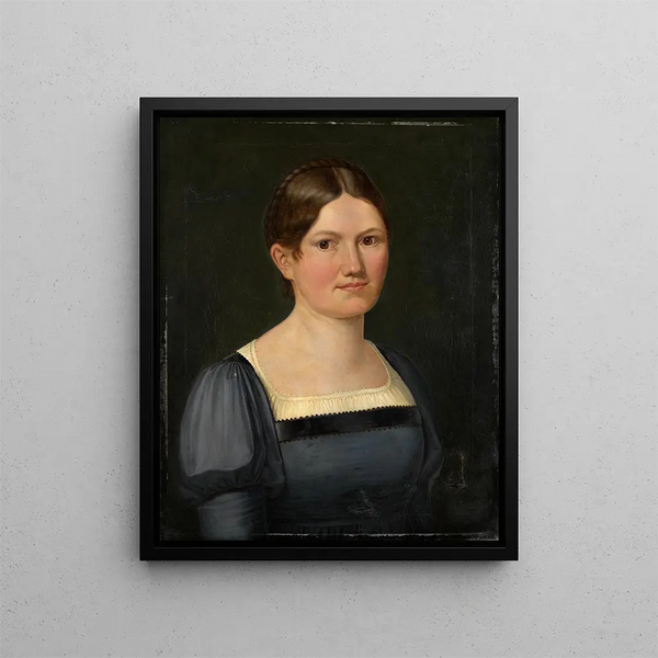 Portrait of a young woman - Sophie Reinhard — framed artwork on a wall