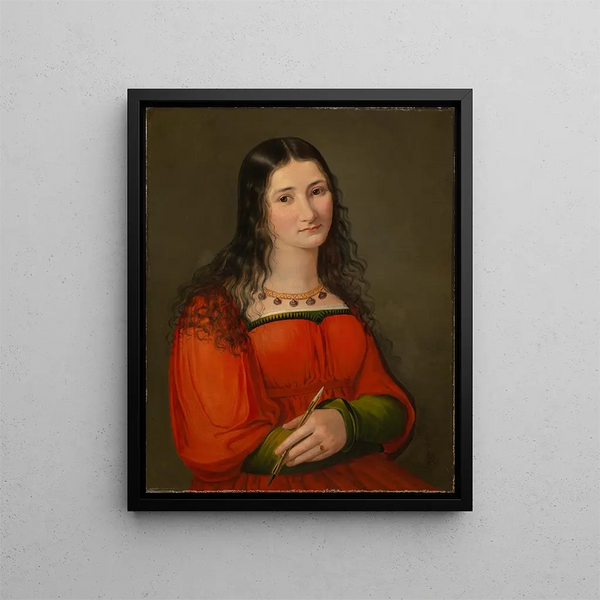 Self-portrait Painting - Sophie Reinhard — framed artwork on a wall