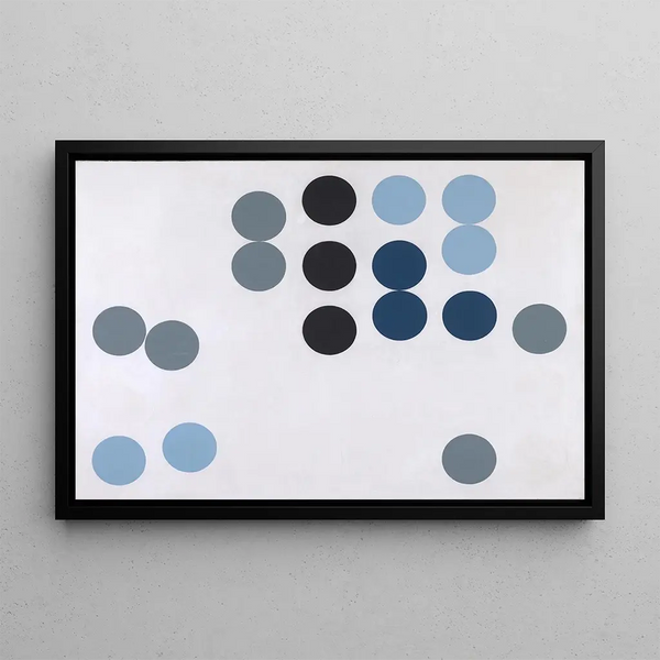 Circular Moving Image Painting - Sophie Taeuber-Arp — framed artwork on a wall