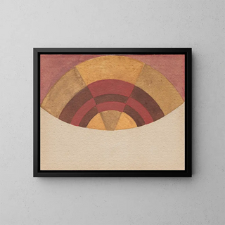 Demi-circle Painting - Sophie Taeuber-Arp — framed artwork on a wall