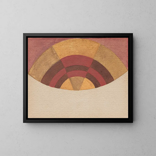 Demi-circle Painting - Sophie Taeuber-Arp — framed artwork on a wall