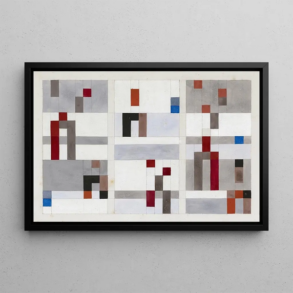 Vertical and Horizontal Composition - Sophie Taeuber-Arp — framed artwork on a wall