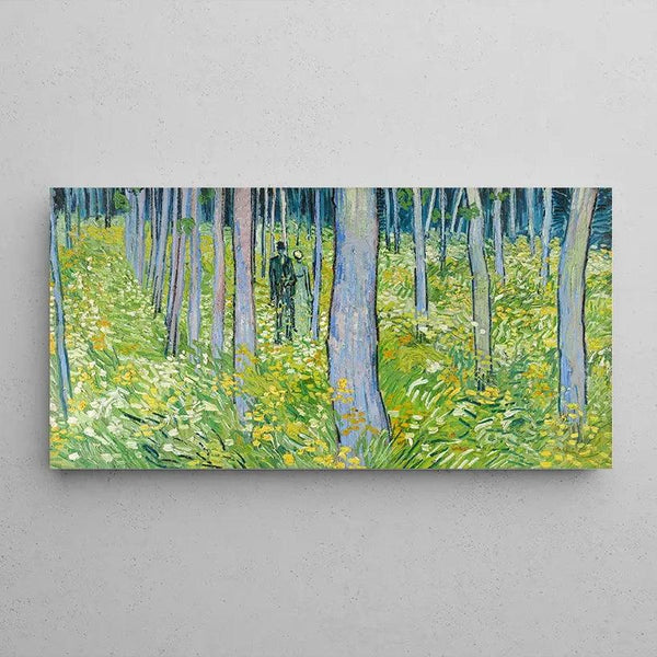 Reproduction of the painting Forest Understory with Two Figures - Vincent van Gogh