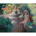 Reproduction of the painting Under the mimosas (the artist's girls) - Arnold Peter