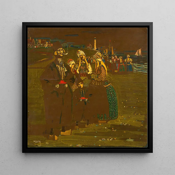 Souvenir de Hollande en attente de navires rentrants - Wassily Kandinsky — framed artwork on a wall