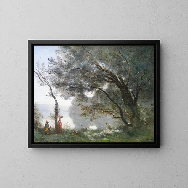 Reproduction of the painting Souvenir de Mortefontaine by Jean-Baptiste-Camille Corot