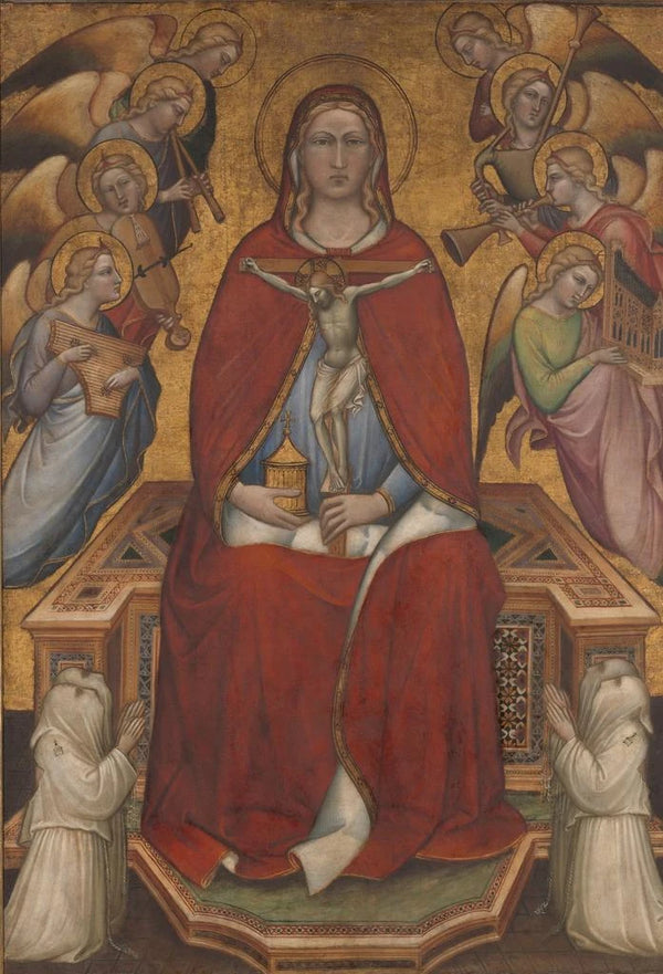 Saint Mary Magdalene holding a crucifix - Spinello Aretino — framed artwork on a wall