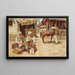 Market scene - Spiro Bocaric — framed artwork on a wall