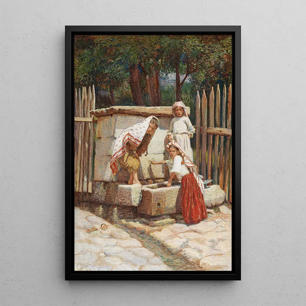 At the Well - Spiro Bocaric — framed artwork on a wall