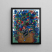 Flowers or Bouquet of Flowers or Yellow Vase - Séraphine Louis — framed artwork on a wall