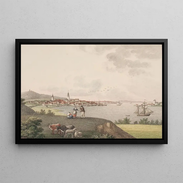 Aalborg Painting - Søren L. Lange — framed artwork on a wall