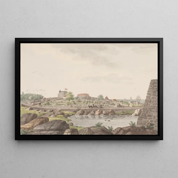 Christians painting seen from the west side - Søren L. Lange — framed artwork on a wall