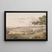 Christiansfeld Painting of the West Side - Søren L. Lange — framed artwork on a wall
