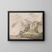 The chalk mountain part of Mns called Sommerspiret seen from the beach - Søren L. Lange — framed artwork on a wall