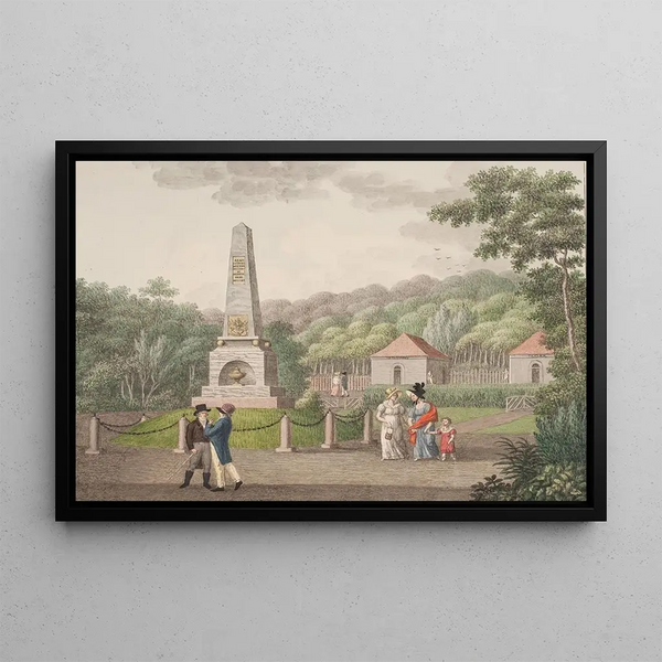 Frederikskilde Painting near Aalborg - Søren L. Lange — framed artwork on a wall