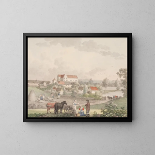 Gisselfeld Painting - Søren L. Lange — framed artwork on a wall