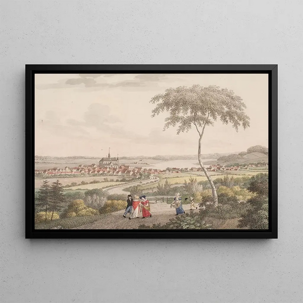 Haderslev Painting - Søren L. Lange — framed artwork on a wall