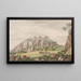 Hammershus Painting on Bornholm seen from the north - Søren L. Lange — framed artwork on a wall
