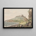 Hammershus Painting on Bornholm seen from the south side - Søren L. Lange — framed artwork on a wall