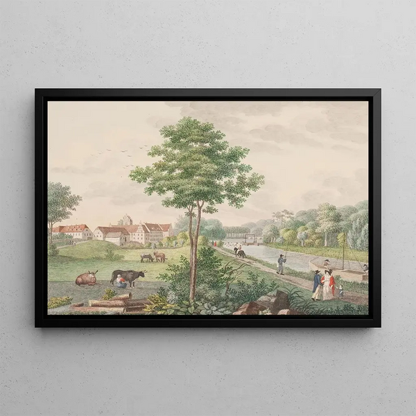 Herlufsholm Painting - Søren L. Lange — framed artwork on a wall