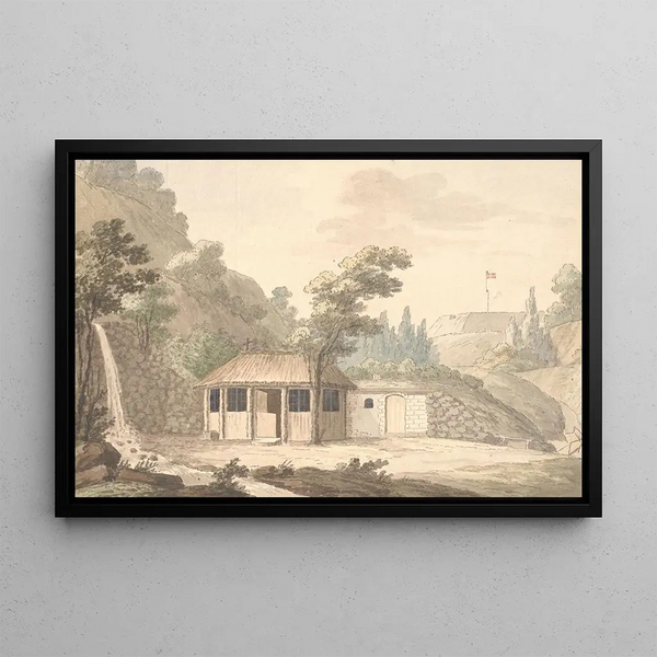 Liselund Painting - Søren L. Lange — framed artwork on a wall