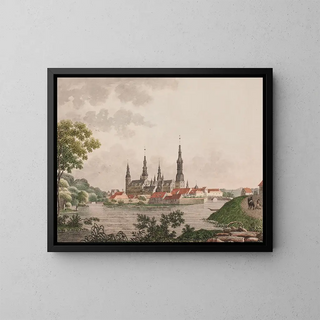 Prospectus of the Royal Castle of Frederiksborg in Sjælland - Søren L. Lange — framed artwork on a wall