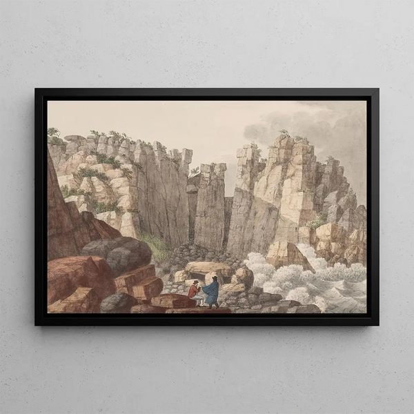 Rives de la plage à Østermarie sogn à Bornholm - Søren L. Lange — framed artwork on a wall
