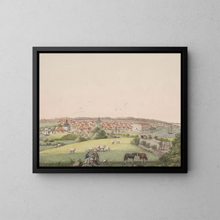 Sonderborg Painting on the island of Als - Søren L. Lange — framed artwork on a wall