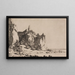 Sommer Spire with View from the Beach - Søren L. Lange — framed artwork on a wall