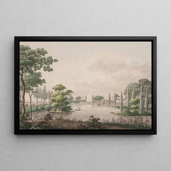 View of Mr. the Lecturer Classen's residence near the East Gate of Copenhagen - Søren L. Lange — framed artwork on a wall