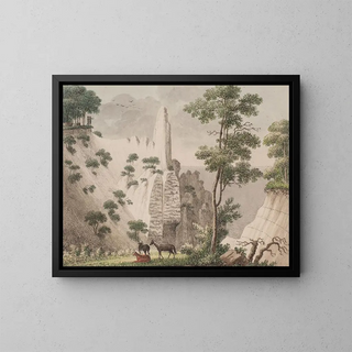 View of Sommerspiret in the chalk mountains - Søren L. Lange — framed artwork on a wall
